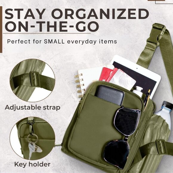 Everyday Small Crossbody Bag Water-Resistant Sling for Travel and Outdoor - Picture 5 of 7